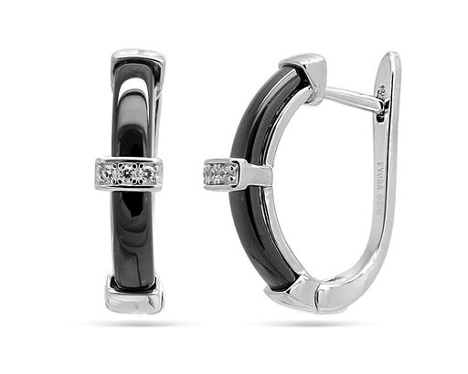 Серьги из серебра керамика, МКВ53