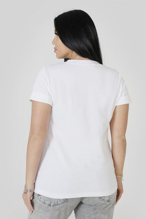 Футболка женская арт. Фут-30 цвет белый - Милана фото 4