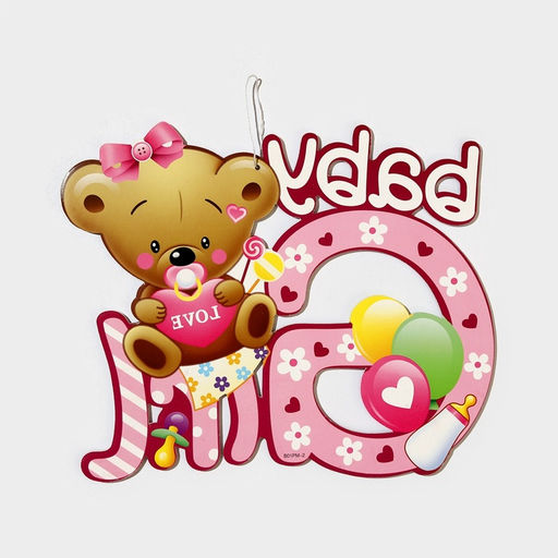 Украшение на гендер пати «Подвеска Baby Girl», 30×25 см, розовое