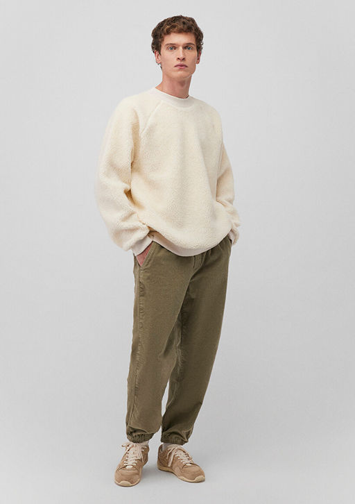 Haki Kadife Pantolon - Mavi фото 2