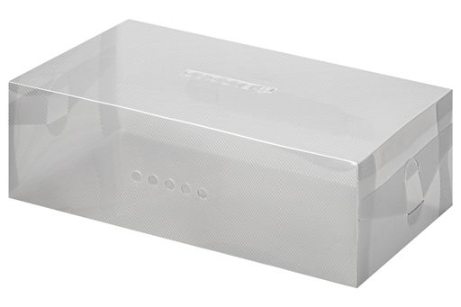 Набор 12 коробок для хранения женской обуви 30*18*10 см Прозрачные складные, с ручкой, дымчатые - Elan gallery фото 8