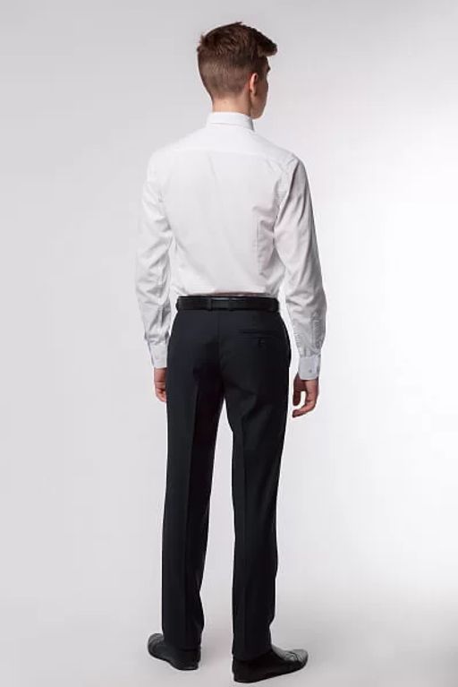 Брюки для мальчика, полуприлегающий (синий) БД-133 - Бостон фото 4