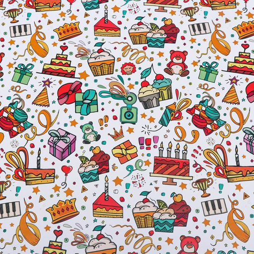 Цена за 10 шт. Бумага упаковочная глянцевая «Угощения», 70×100 см