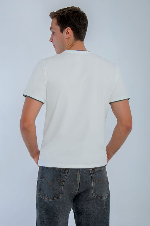 Арт. 67115/6 Футболка мужская 48-56 (5 шт) Цвет:молочный - Идеал фото 4