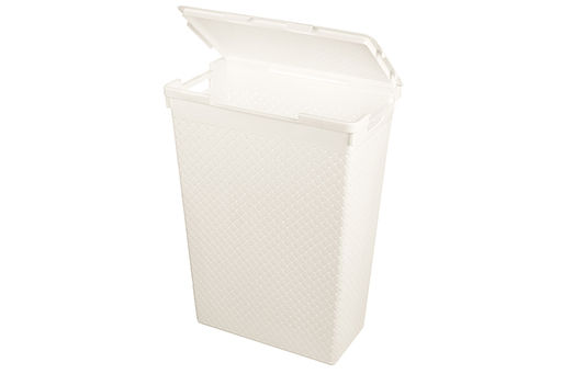 Корзина для белья 50 л 45*26*61,5 см Береста с крышкой (слоновая кость) (узкая) модель 5750026) - Elan gallery фото 5