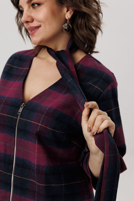 Платье ANELLI 1728-Р винная геометрия  фото 6