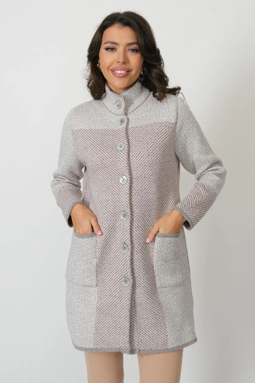 ЗЛАТА Кардиган С 2066/кофейный микс