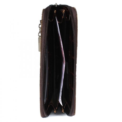 Портмоне женское Premier-S-40 н/к, 3 отд, 9 карм, коричневый крок крупный (3) 208731  фото 3