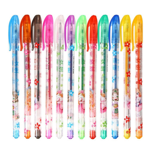 Набор гелевых ручек, 24 цвета, металлик, корпус с рисунком, в блистере на кнопке - Calligrata фото 5