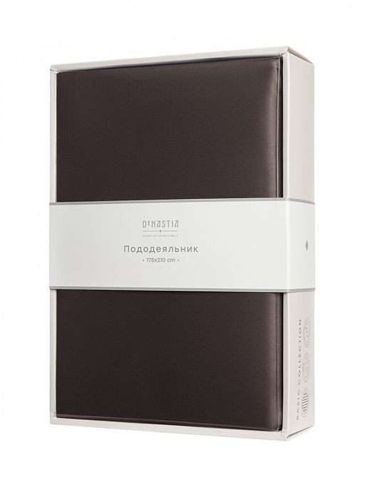 Пододеяльник сатин 175x210 коричневый сатин - Denastia фото 4