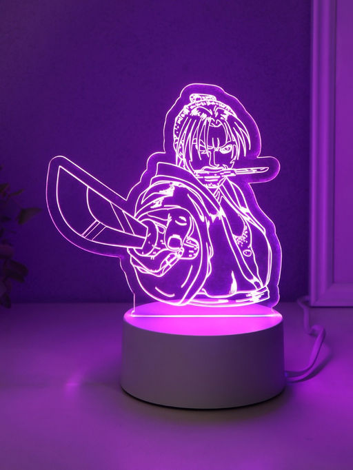 Светильник 3D RISALUX «Аниме. Воин», LED-ночник, RGB, от сети, 9.5×14.9×16 см