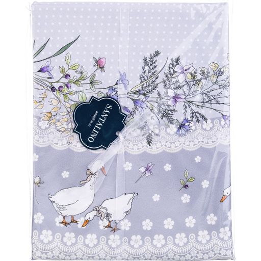 СКАТЕРТЬ КРУГЛАЯ ГУСИ ЛЕГАРД ДИАМЕТР=180 СМ., СЕРЫЙ, 100 - Lefard фото 2