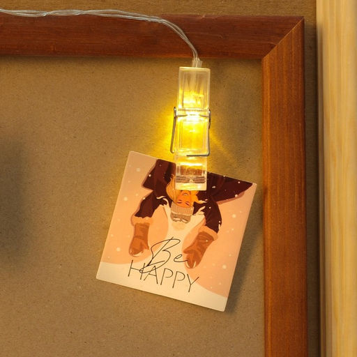 Гирлянда светодиодная с прищепками «Чудес в новом году», 1.5 м