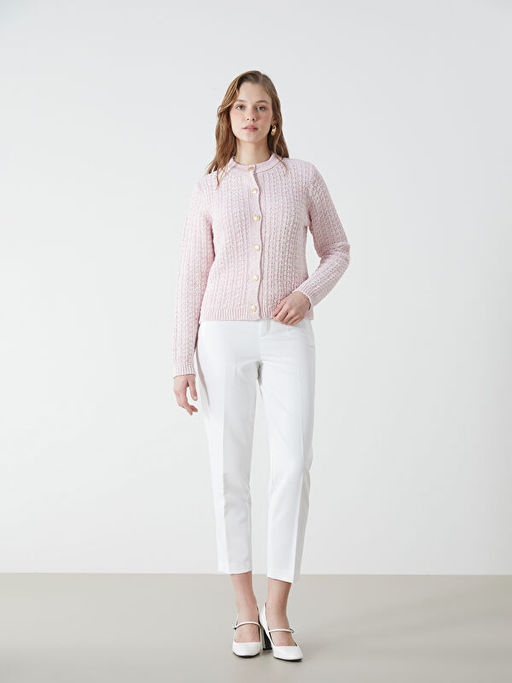 Bisiklet Yaka Ekose Kad?n Triko H?rka