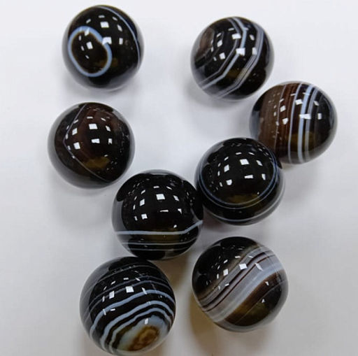 Шар Черный агат - дарует мощную защиту привлекает удачу 2см - Сандаловый дом фото 2