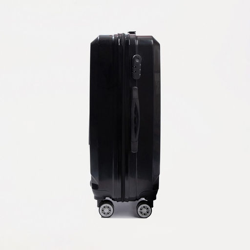 Чемодан средний 24, кодовый замок, цвет чёрный - Simaland фото 4