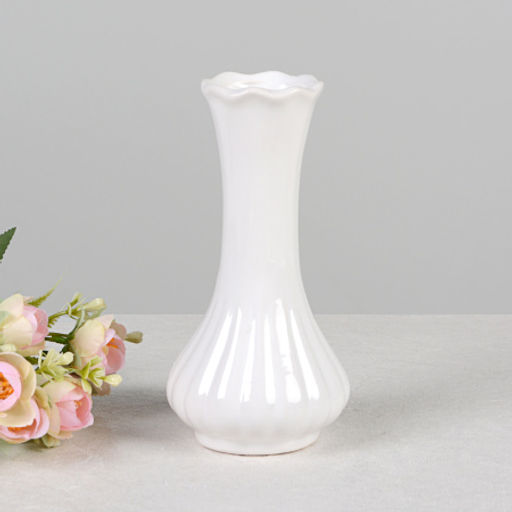 Ваза 18 см / 3165W /уп 6/48/белая - Галеонтрейд фото 2