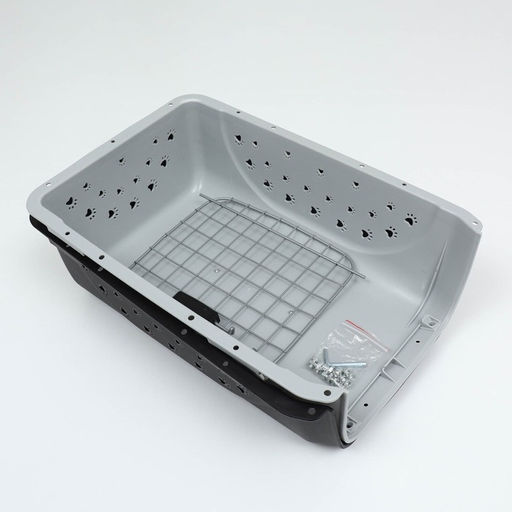 Переноска для животных пластиковая с металлической дверью 47 х 30 х 35 см, вес до 12 кг, серая 934 - Пижон фото 14