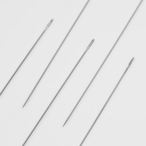 Цена за 5 шт. Иглы швейные для бисера, d=0.4 мм, 10 см, набор 5 шт.