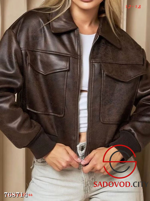 Женская весенняя косуха на молнии