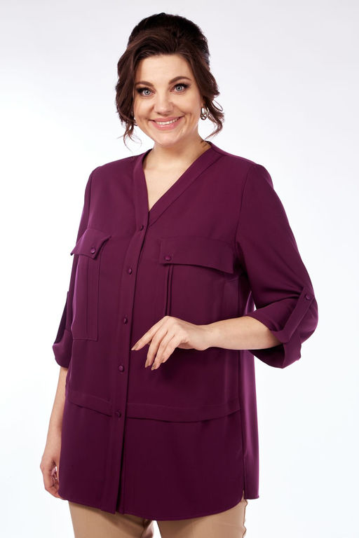 Блуза Элль стиль 2067а ежевика  фото 5