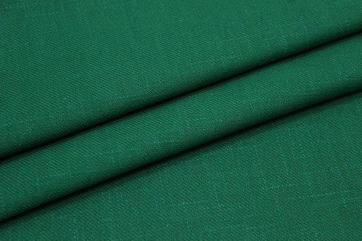 Мерный лоскут - Конопля с хлопком-диагональ цв.Зеленый изумрудный, СОРТ2, ш.1.39м, конопля-80%, хл. - Купава фото 2