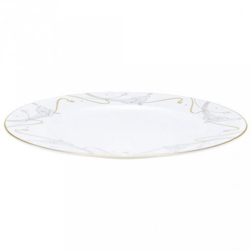 Тарелка мелкая фарфоровая "Арт-Нуво" д270мм, форма "Margo", набор 6шт, "Czech gold hands bohemia" (Чешская Республика)