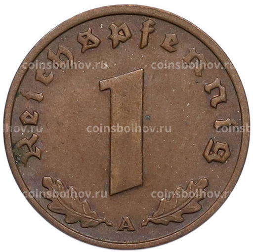 Монета 1 рейхспфенниг 1937 года A Германия