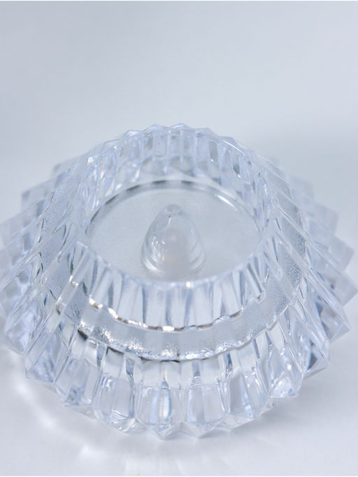 Цена за 2 шт. Светодиодная свеча LED - ночник RISALUX «В чаше», от батареек 3×LR1130, прозрачный, 6×6×4 см