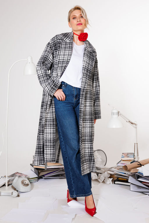 Пальто KOKOdea 7.10 черно-белый  фото 4