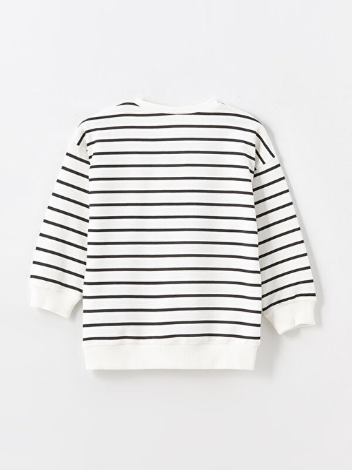 Bisiklet Yaka Bask?l? Erkek Bebek Sweatshirt ve E?ofman Alt 2li Tak?m