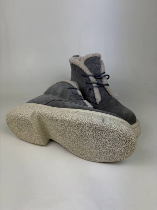 Ботинки 308.001be. серый замок замша уценка/шерсть