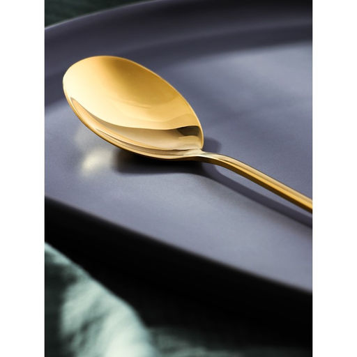 Ложка столовая из нержавеющей стали Magistro Elegance, длина 20,5 см, на подвесе, толщина 2 мм, цвет золотой  фото 3