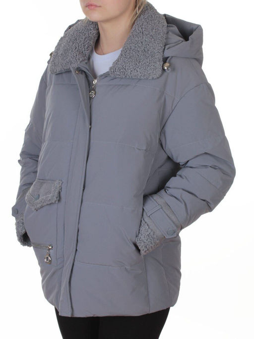 23210 GRAY/LT. BLUE Куртка зимняя женская (150 гр. био-пух)