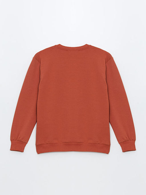 Bisiklet Yaka Uzun Kollu Bask?l? Erkek ?ocuk Sweatshirt - Waikiki фото 2