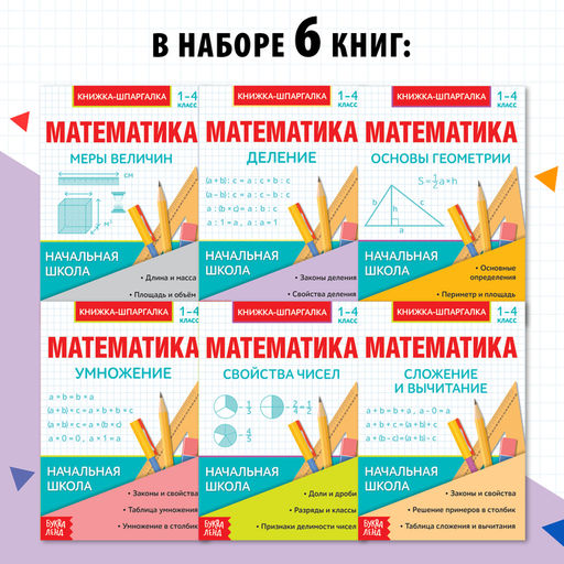Шпаргалки для 14 кл. набор Основы математики 6 шт. - Буква-Ленд фото 9
