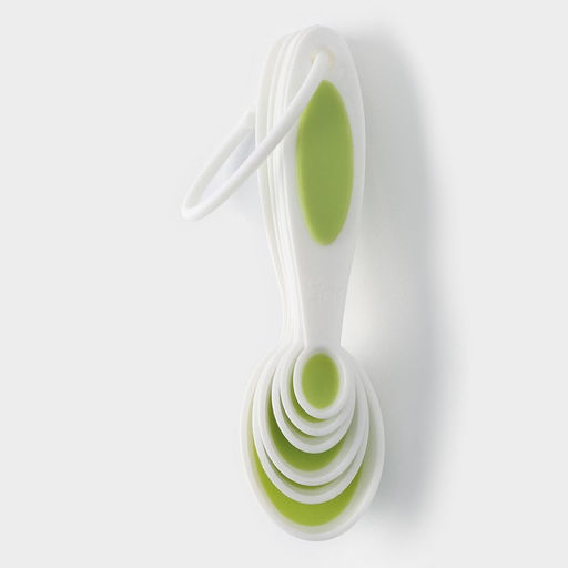 Цена за 2 шт. Набор мерных ложек Доляна «Тепло», 6 шт.: 0.62/1.25/2.5/5/7.4/15 мл, красный, белый