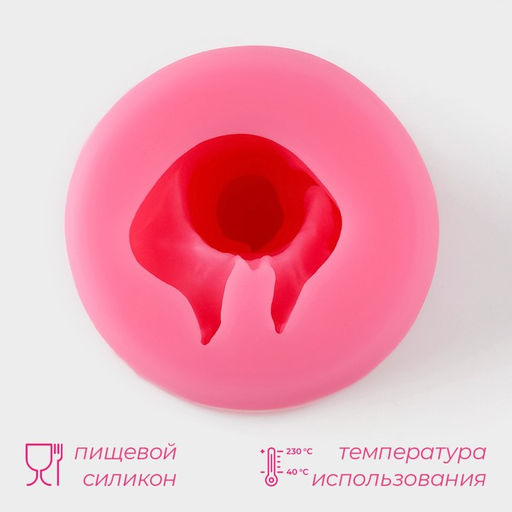 Молд для заливки 3D Доляна Младенец, силикон, 5.5?4.5?6 см, розовый  фото 2