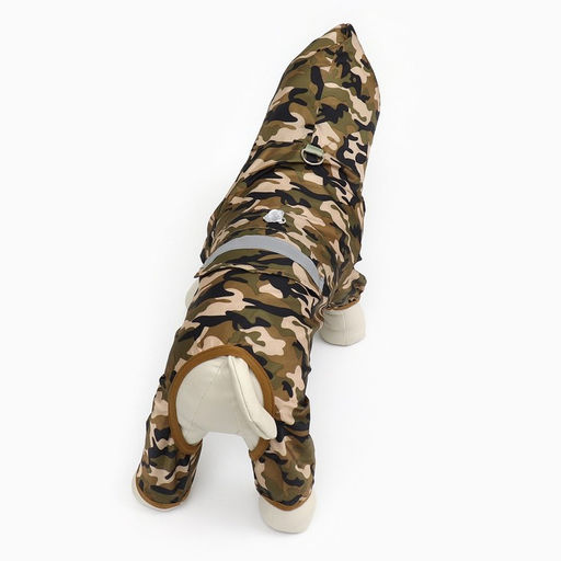 Комбинезон для собак, демисезонный с подкладом, размер L (ДС 32, Ог 48 см), камуфляжный - Simaland фото 5