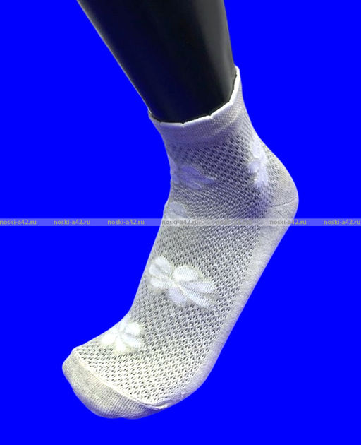 Цена за 10 пар. "Линия здоровья" носки женские лен СЕТКА с крапивой арт. Л-100