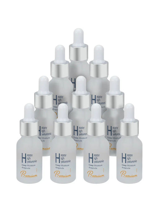 HAPPY HIGH Набор сывороток для лица с гиалуроновой кислотой / Hyaluronic Deep Moisture Ampoule Premium, 15 мл x 10