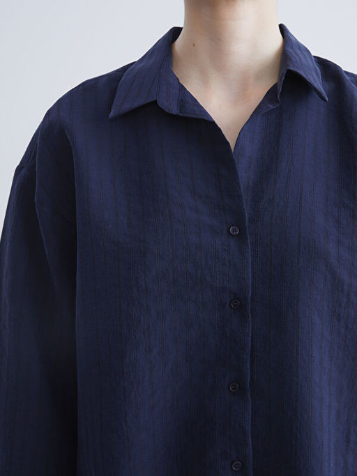 ?izgili Oversize Modal Kar???ml? Kad?n G?mlek