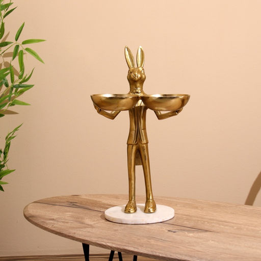 Конфетница двойная Кролик угощает, 19?26?48 см, алюминий - Simaland фото 5