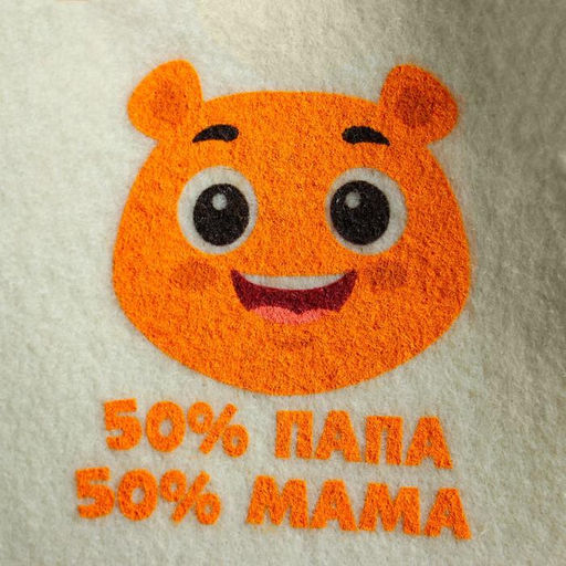 Набор банный с шелкографией 100% папа, 100% мама, 50% папа, 50% мама - Банная забава фото 7