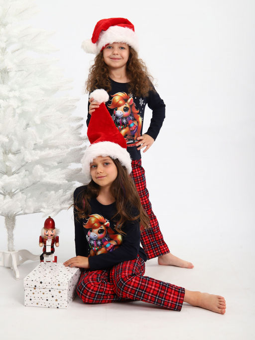 ПЖ064 Пижама Лошадка (синий) - Милаша фото 3