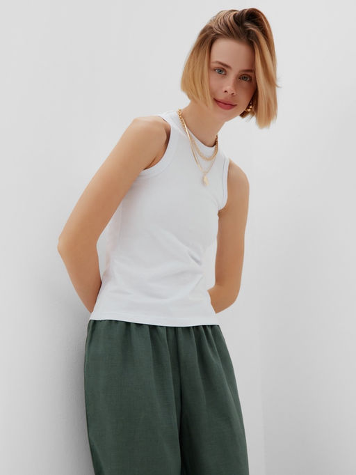 Брюки женские oversize MINAKU: MINAKU: Safari цвет зеленый, размер 50