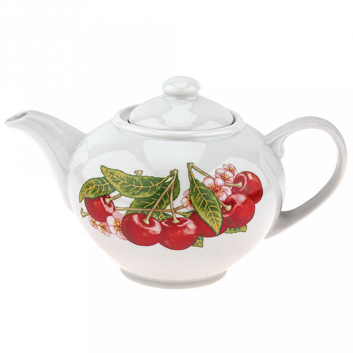 Сервиз чайный фарфоровый "Вишня" 14 предметов на 6 персон, форма "Дачный" (Россия)