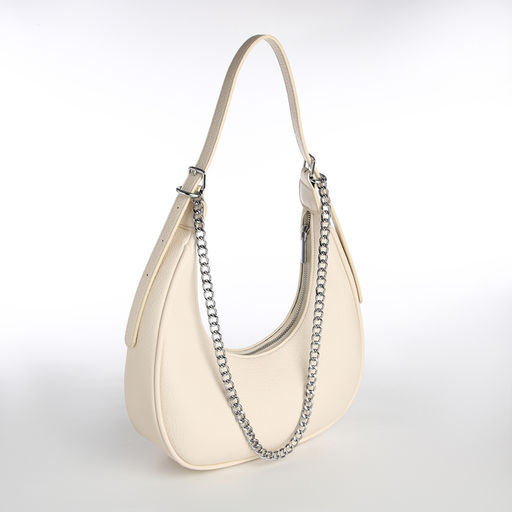 Сумка женская хобо на молнии, цвет молочный - Textura фото 2