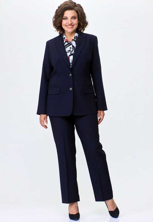 Жакет БелЭльСтиль 205 темно-синий однотон фото 4