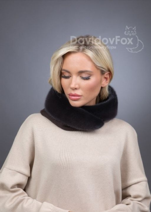 ВИДЕООБЗОР Платок Трикотаж Норка Кофе Граде